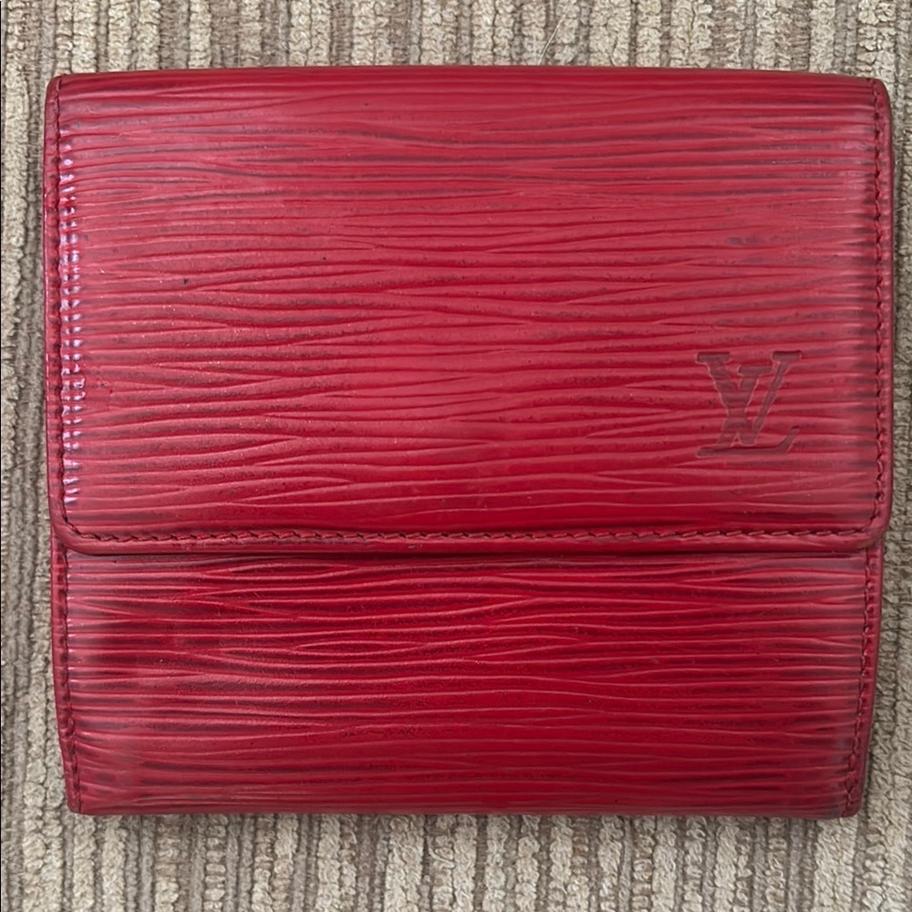 Louis Vuitton Elise Epi Red Wallet